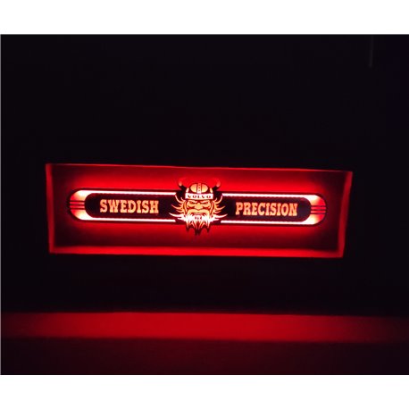 Volvo LED Spiegel logo / Ledbord / Vrachtwagenlogo Zweedse Precision V01-RED