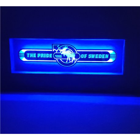 VolvoLED Spiegel logo / Ledbord / Vrachtwagenlogo Pride of Sweden V02-BLUE