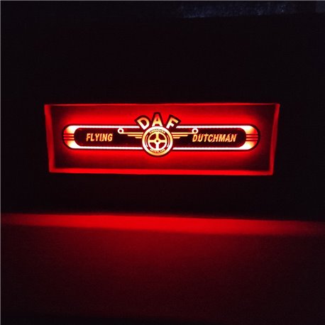 DAF logoLED Spiegel logo / Ledbord / Vrachtwagenlogo D01-RED