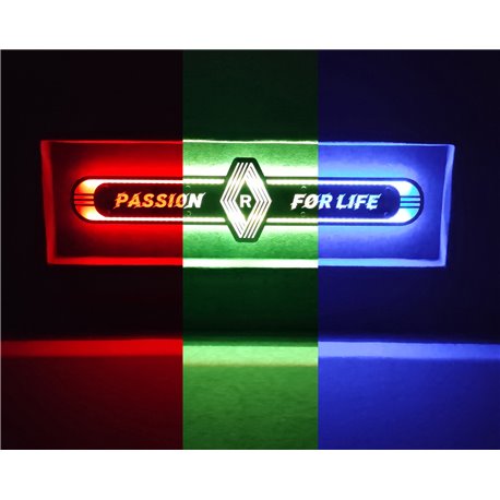 RenaultLED Spiegel logo / Ledbord / Vrachtwagenlogo Passion for Life R01-RGB