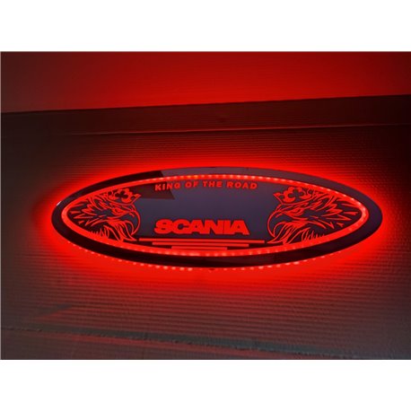 Scania LED Spiegel logo / Ledbord / Vrachtwagenlogo S02-RED