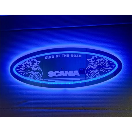 Scania LED Spiegel logo / Ledbord / Vrachtwagenlogo S02-BLUE