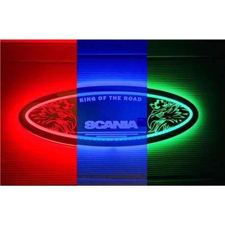 Scania LED Spiegel logo / Ledbord / Vrachtwagenlogo S02-RGB