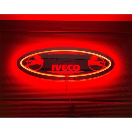 Iveco LED Spiegel logo / Ledbord / Vrachtwagenlogo I01-RED