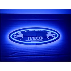 Iveco LED Spiegel logo / Ledbord / Vrachtwagenlogo I01-BLUE