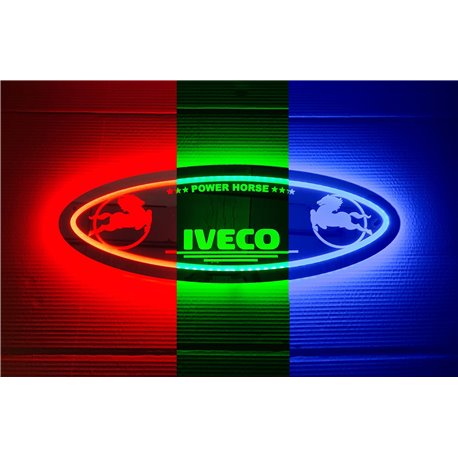 Iveco LED Spiegel logo / Ledbord / Vrachtwagenlogo I01-RGB