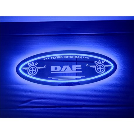 DAF LED Spiegel logo / Ledbord / Vrachtwagenlogo D05-BLUE