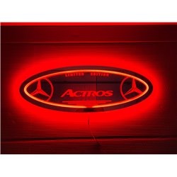 Mercedes LED Spiegel logo / Ledbord / Vrachtwagenlogo MB02-RED