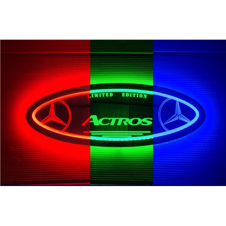 Mercedes LED Spiegel logo / Ledbord / Vrachtwagenlogo MB02-RGB